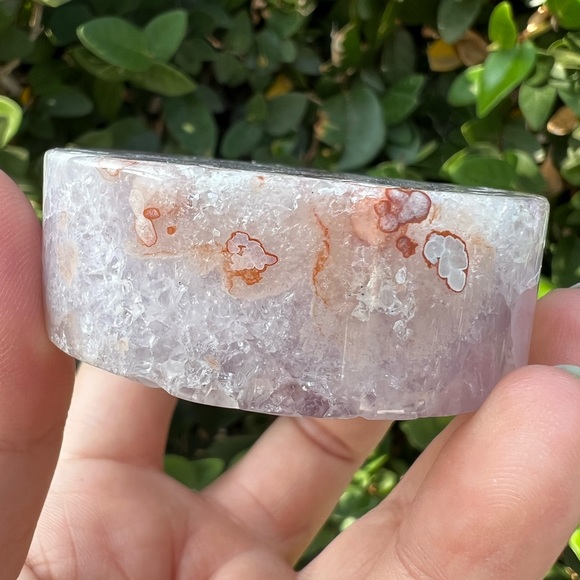 Amethyst Flower Agate Disc - Picture 4 of 6